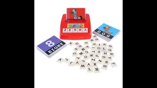 Fun literacy card spelling writing word machine alphabet letter education toys#amazon#linkin#comment