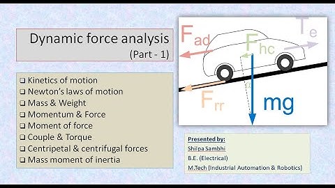 Dynamic force analysis (Part 1)