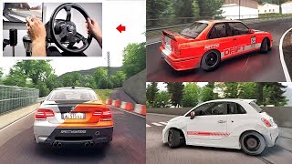 Drifting Cars from Assetto Corsa BASE GAME no mods (Can they Drift) | w/Steering Wheel