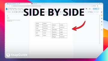 How to Put Tables Side by Side in Google Docs