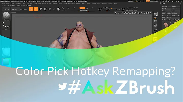 #AskZBrush: “How can I remap the color pick hotkey 'c' to a different hotkey?”