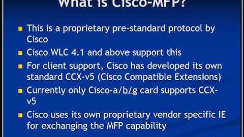 Ieee 802.11W And Cisco Mfp Ii