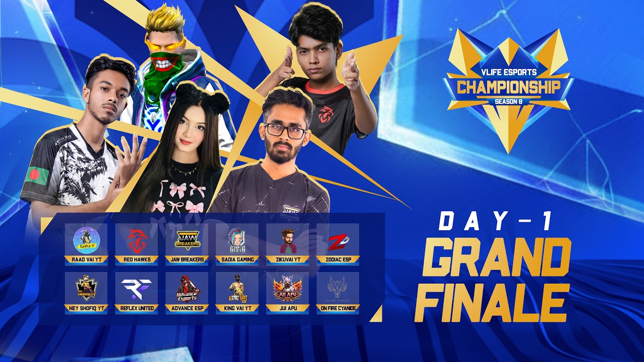 [🔴LIVE] VLIFE ESPORTS CHAMPIONSHIP S-8 | GRAND FINALE DAY-1 | RE LIVE ...