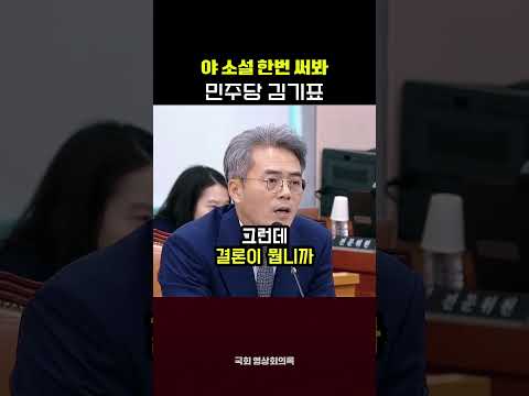 "야 소설 한번 써봐" 검사 출신 김기표가 본 야당 청문회
