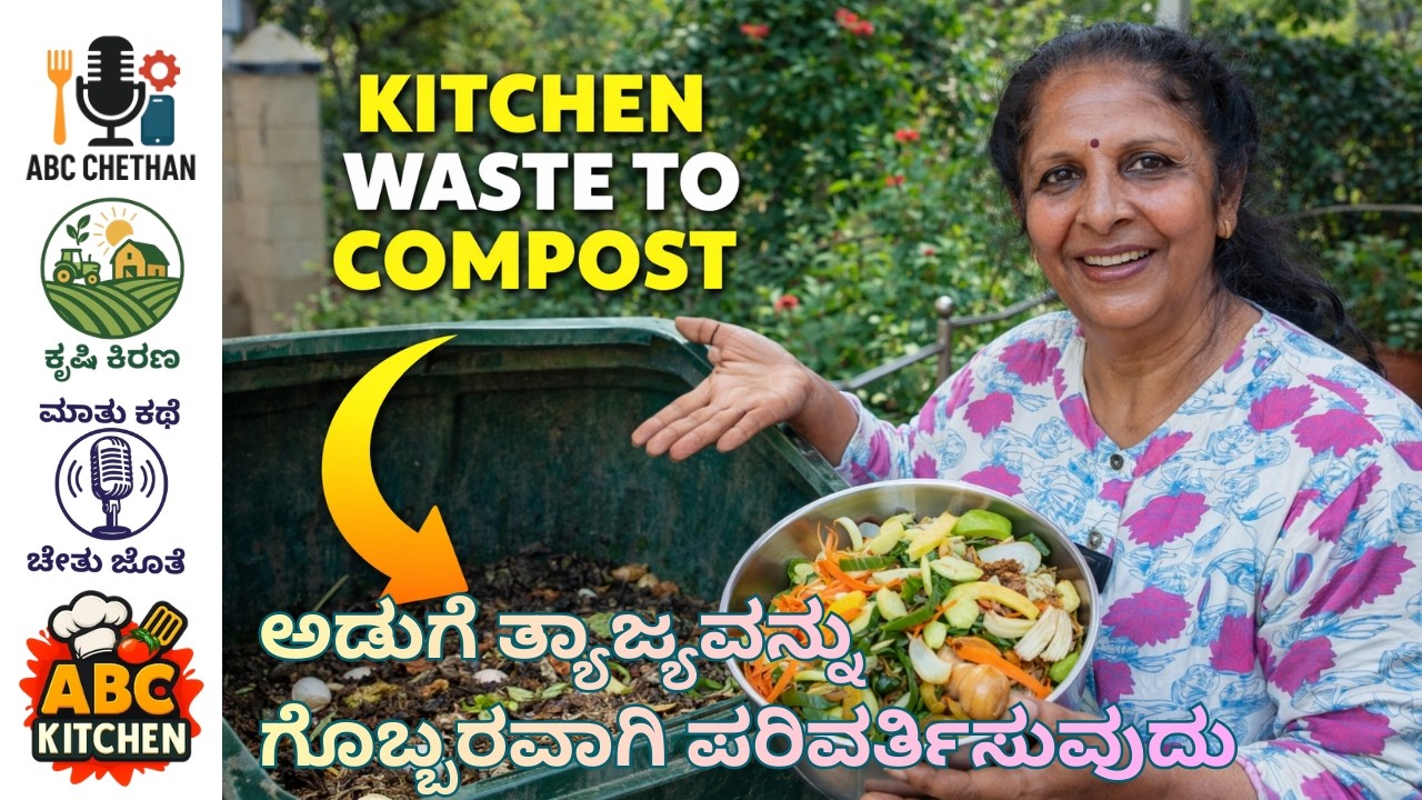 kitchen waste to compost | ಅಡುಗೆ ತ್ಯಾಜ್ಯವನ್ನು ಗೊಬ್ಬರವಾಗಿ ಪರಿವರ್ತಿಸುವುದು | Hema Ananth