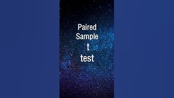Paired Sample t test