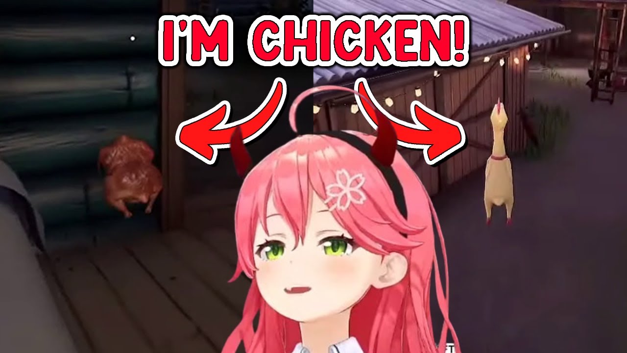 Miko's funny prop hunt when she turns into a chicken