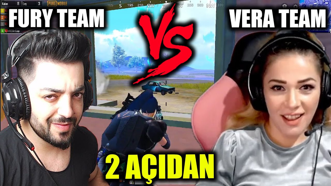 FURY ERSİN YEKİN TEAM VS VERA HACER TEAM !  2 AÇIDAN SON ALAN ! PUBG Mobile