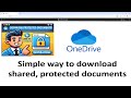 How to Download Shared and Protected Documents from OneDrive | Web Browser Guide