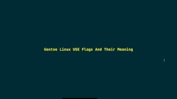 Gentoo Linux USE Flags And Their Meaning 2024_07_21_04:41:44