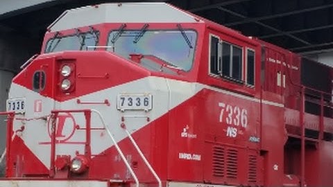 [NS]7336 EMD SD9043MAC In [The Indiana Railroad]Paint Idles On NS 349 In Selma NC