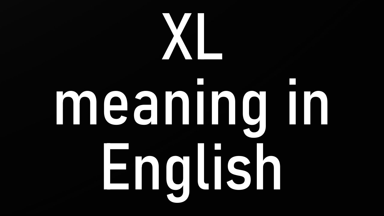 XL meaning in English
