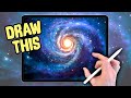 Ipad painting made easy   galaxy spiral procreate tutorial