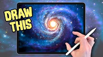 IPAD PAINTING MADE EASY -  Galaxy Spiral Procreate tutorial