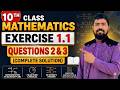 10th Class Exercise 1.1 Question 2(i-iv), 3(i-iv) Mathematics New Book