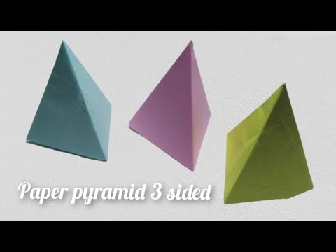 how-to-make-a-paper-pyramid-with-3-sided-easy-origami-youtube