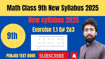 Class 9th new book 2025 | Lecture  3 | Exercise 1.1 | Question #2&3 | Math | Hafiz Tahseen Ul Hassan