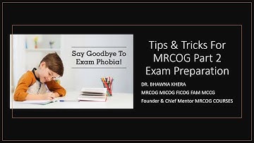 TIPS & TRICKS To Pass MRCOG PART 2 EXAM
