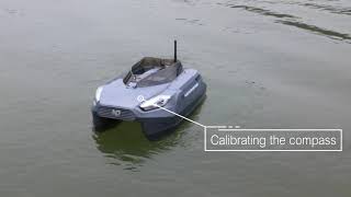 Calibrating the compass on bait boat