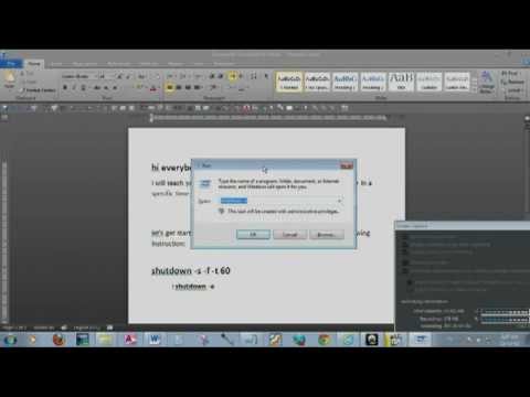 how to shutdown your computer later within a specific time