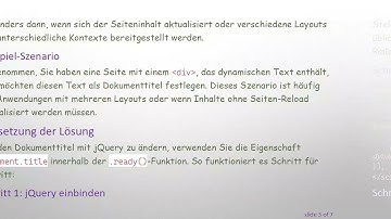 Wie man den Dokumenttitel mit jQuery in Ruby on Rails ändert
