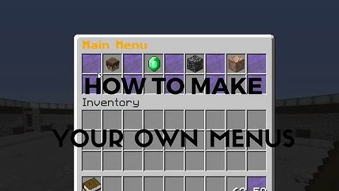 Minecraft plugin "How to use Menus"