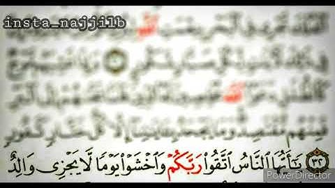 يا أيها الناس اتقوا ربكم/ سورة لقمان للقارئ اسلام صبحي