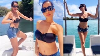 Nora Fatehi Bikini Dance On The Yacht On Vacation With Friends