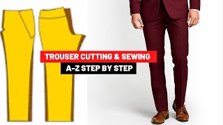 HOW TO CUT AND SEW A TROUSER WITH POCKET MALE & FEMALE A-Z STEP BY STEP FULL VIDEO