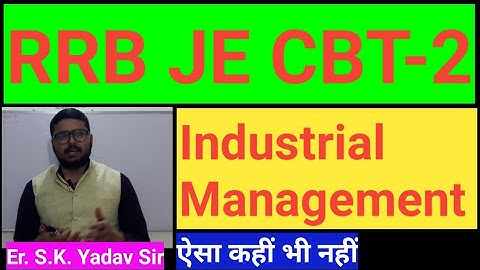 Industrial Management RRB/SSC JE || Concept of Fixed & Variable Cost , Brake Even Point || Lecture 4