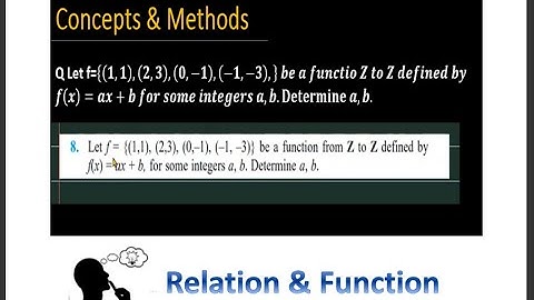 Let f = {(1,1), (2,3), (0,–1), (–1, –3)} be a function from Z to Z defined by f(x) = ax + b, for ...