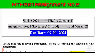 MTH301 Assignment No.2 Solution|100% Correct Solution| Word File