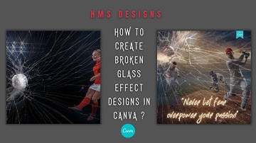 How to create broken glass effect designs in canva ?