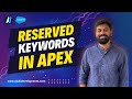 Reserved Keywords in Salesforce Apex Explained in Tamil | Salesforce Training in Tamil
