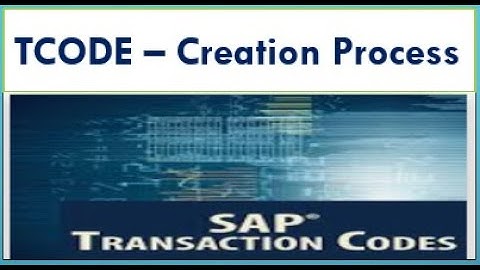How to create TCODE in SAP System | The process of creating transaction code in SAP System