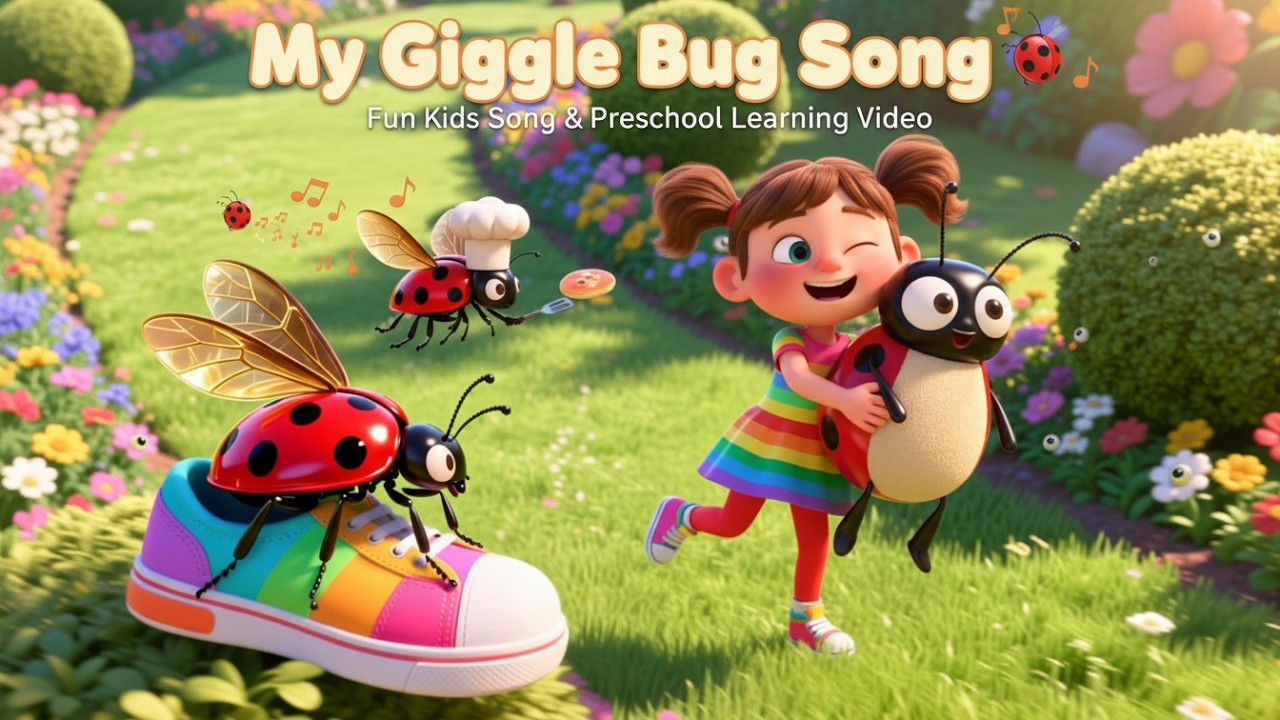 My Giggle Bug Song 🐞🎵 Fun Kids Music & Learning Video Preschool ...