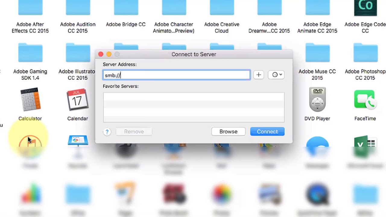 Map a network drive on a Mac computer - YouTube