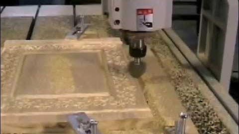 11 CNC router and ArtCam V bit carving a picture frame