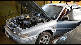 █ Как снять ДРОССЕЛЬНУЮ ЗАСЛОНКУ Mitsubishi Galant 1989 г. / damper