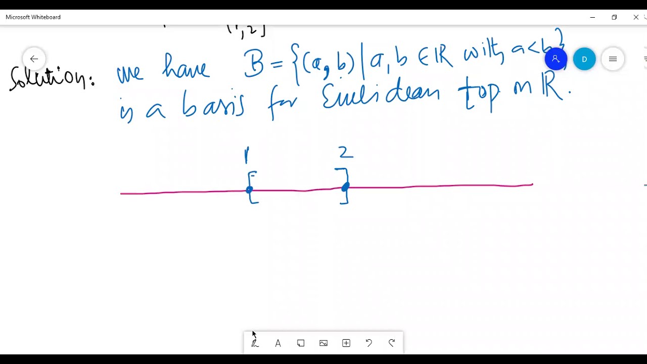 Basis for subspace topology on [1,2] - YouTube