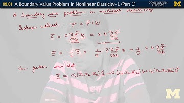 09.01. A boundary value problem in nonlinear elasticity I