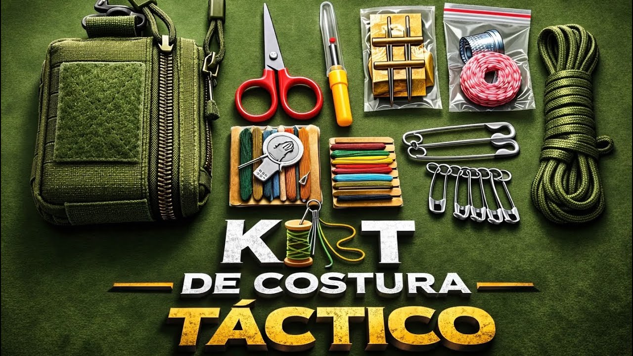 KIT DE COSTURA TÁCTICO | Completo, ligero y compacto. #supervivencia #costura 