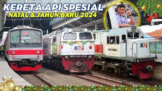 KUMPULAN KERETA API SPESIAL NATARU 2024 di Stasiun JAKARTA, ada MASINIS RAMAH & LOKO LIVERY NATAL!