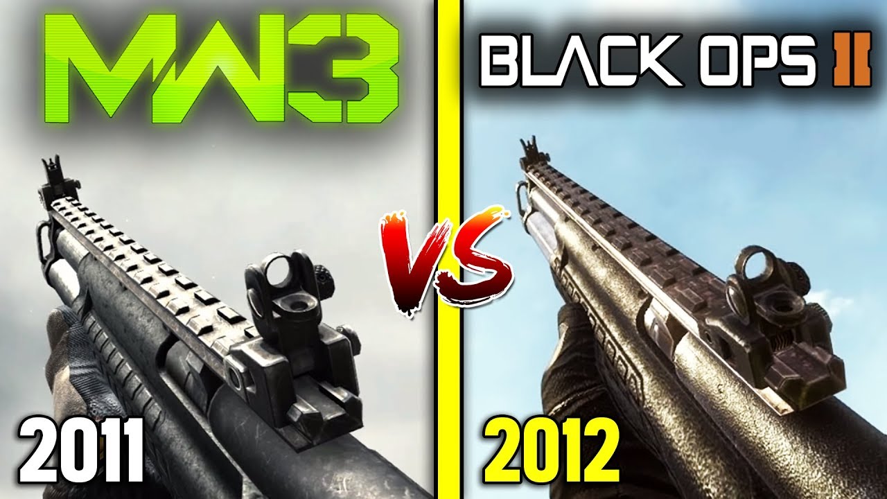 Modern Warfare 3 vs Call of Duty BLACK OPS 2 — Weapons Comparison  YouTube