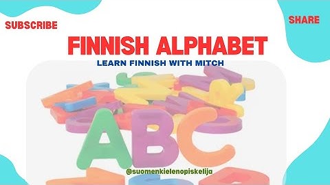 FINNISH LESSON 1: The Alphabet (Suomalaiset Aakkoset) #finnishlanguage #beginners #alphabet