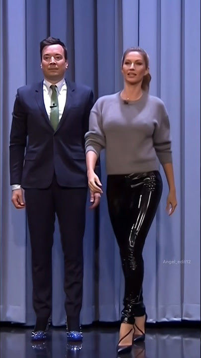 Gisele bündchen Teaching Jimmy Fallon how to walk like a supermodel✨ #giselebündchen #jimmyfallon