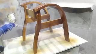 ПОКРАСКА каркаса стула из гнутоклееной ФАНЕРЫ .как покрасить фанеру