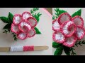 Amazing Hand Embroidery flower design trick | New Double Color Hand Embroidery 3d flower design idea