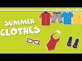 Ropa en inglés para niños -  summer clothes vocabulary - vocabulario en inglés