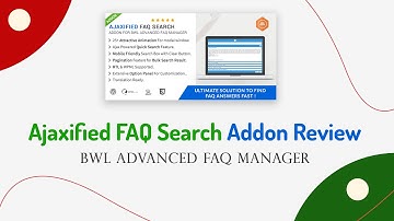 Ajaxified FAQ Search Addon | BWL Advanced FAQ Manager Addon